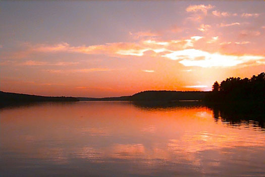 Beautiful June sunset on Elliot Lake