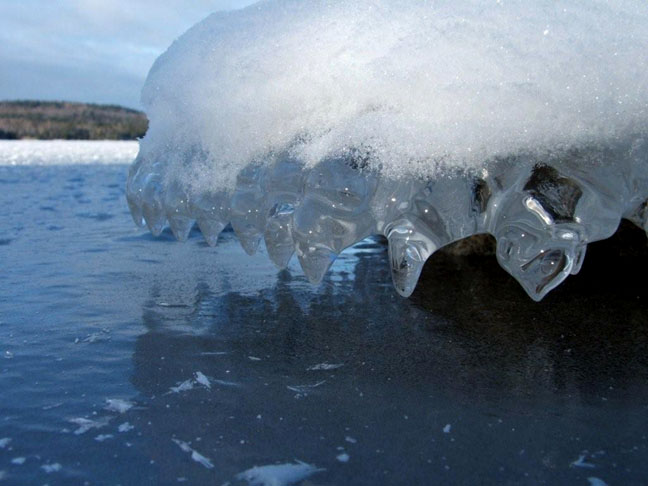 Beautiful lake shore ice sculpture - photo by Scott Prevost